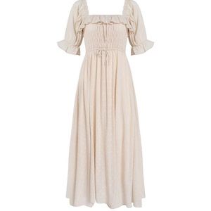 Smocked waist doen sol style cotton dress